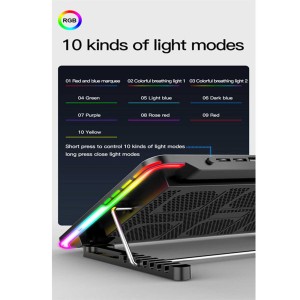پایه خنک کننده لپ تاپ کول کولد مدل F5 RGB